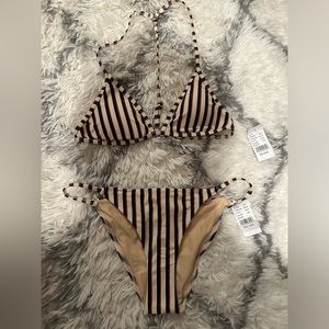 Pac sun striped bikini - XS top S bottom
